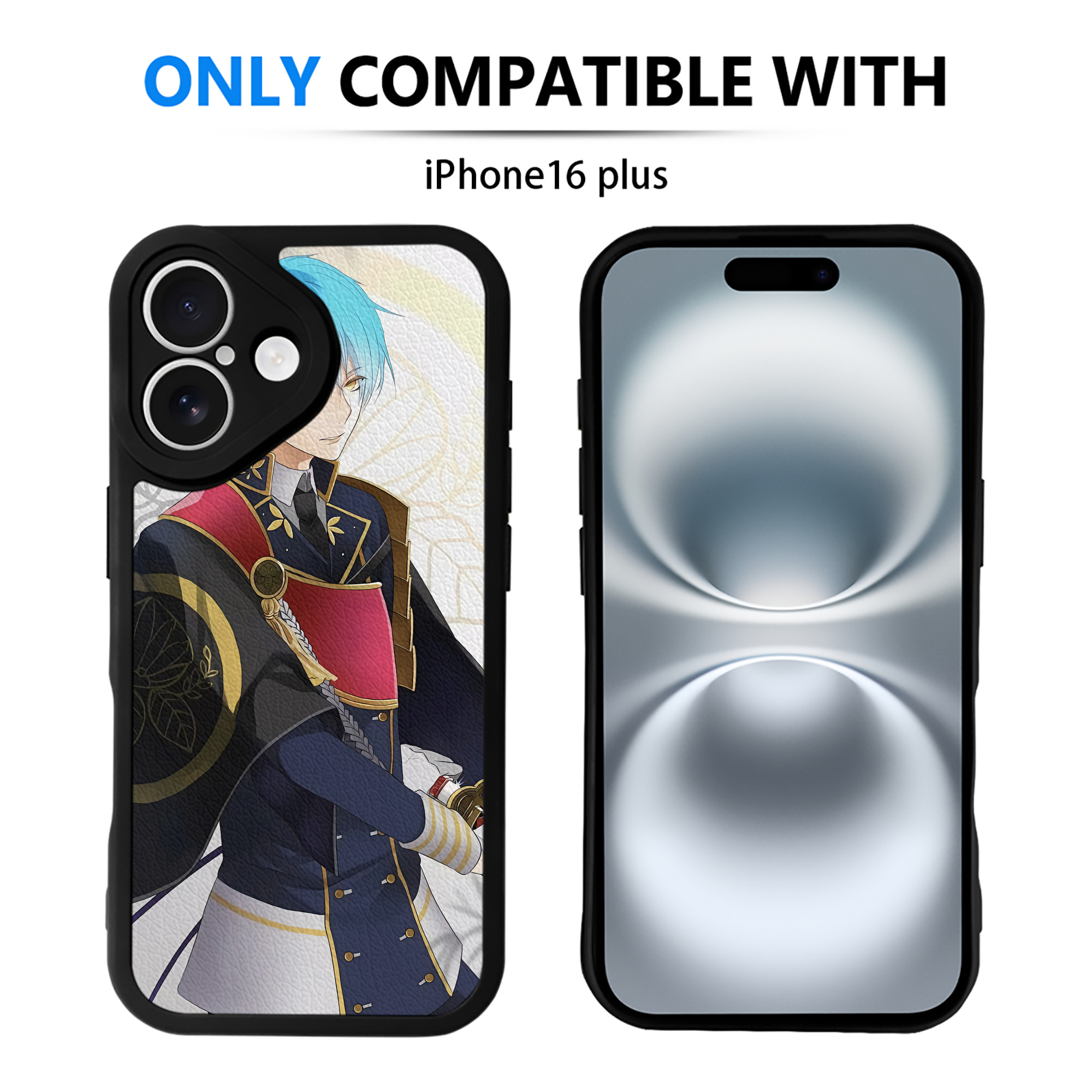 （画像用） 刀剣乱舞 Touken Ranbu 【iPhone 16シリーズ対応】シリコンスマホケース（レザー調） 材質：シリコン